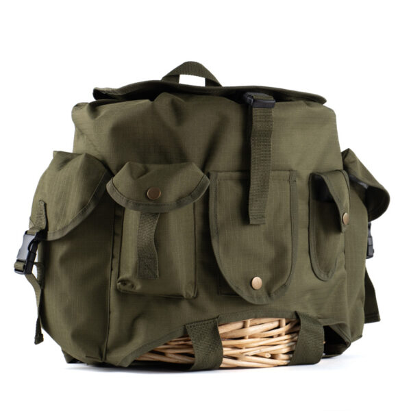 Zaino porta funghi in 600D Ripstop con cestino in vimini amovibile – 40x35 cm - immagine 3
