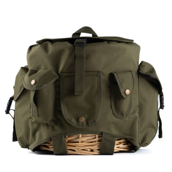 Zaino porta funghi in 600D Ripstop con cestino in vimini amovibile – 40x35 cm