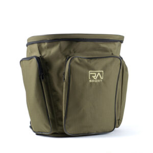 Gerla porta funghi in vimini intrecciato con zaino esterno 600D Ripstop – 45x45 cm da 8–12 kg