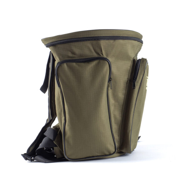 Gerla porta funghi in vimini intrecciato con zaino esterno 600D Ripstop – 45x45 cm da 8–12 kg - immagine 3