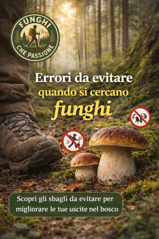 errori da evitare quando si cercano funghi