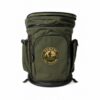 Gerla per funghi 6 kg verde militare Funghi che Passione con logo cercatore, modello compatto con tasche laterali in rete e fondo rinforzato